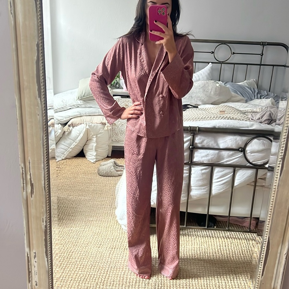 ASOS Light Pink Long Sleeve Pajama Set